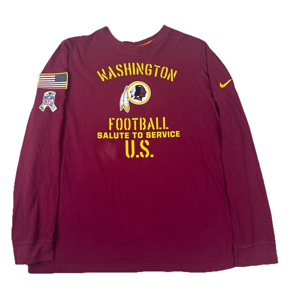 Nike NFL On-Field Washington Team L Dri-Fit Long Sleeve Heritage Logo 2010s USA